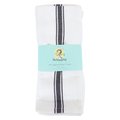 Monarch Herringbone Tea Towels Black Stripe , 12PK SC-HTBK-24